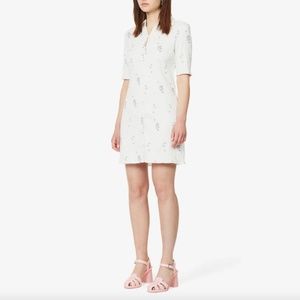 Samsoe Samsoe Mariah Embroidered Floral Dress - White
